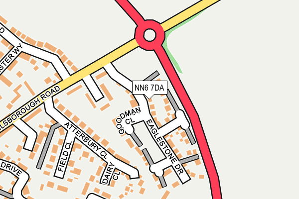NN6 7DA map - OS OpenMap – Local (Ordnance Survey)