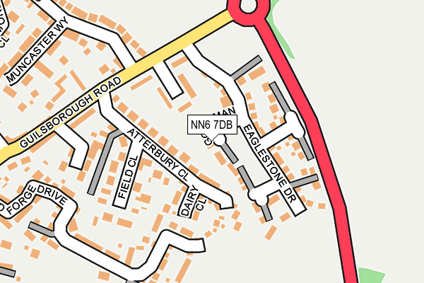 NN6 7DB map - OS OpenMap – Local (Ordnance Survey)