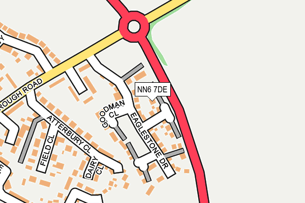NN6 7DE map - OS OpenMap – Local (Ordnance Survey)