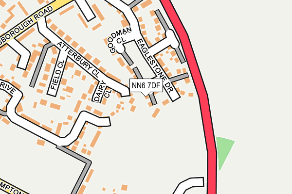 NN6 7DF map - OS OpenMap – Local (Ordnance Survey)