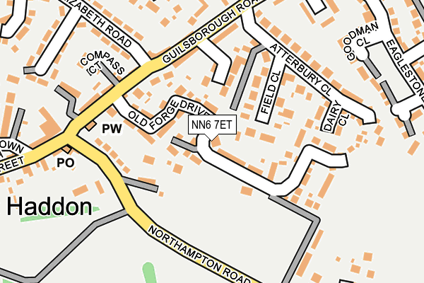 NN6 7ET map - OS OpenMap – Local (Ordnance Survey)