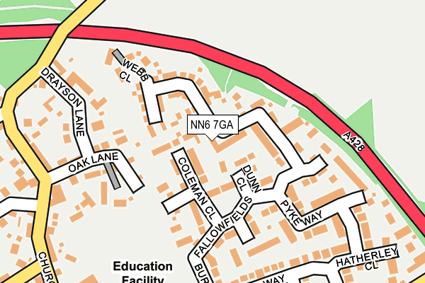 NN6 7GA map - OS OpenMap – Local (Ordnance Survey)