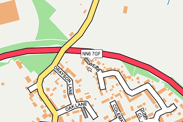 NN6 7GF map - OS OpenMap – Local (Ordnance Survey)