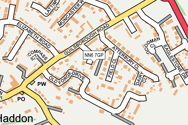 NN6 7GP map - OS OpenMap – Local (Ordnance Survey)