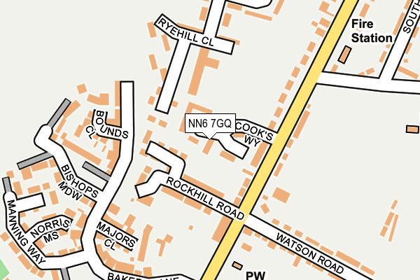 NN6 7GQ map - OS OpenMap – Local (Ordnance Survey)