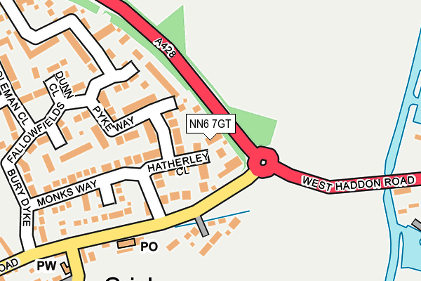 NN6 7GT map - OS OpenMap – Local (Ordnance Survey)