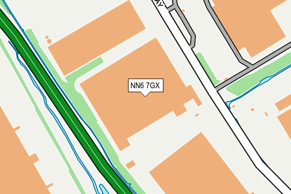 NN6 7GX map - OS OpenMap – Local (Ordnance Survey)