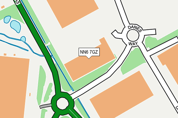 NN6 7GZ map - OS OpenMap – Local (Ordnance Survey)