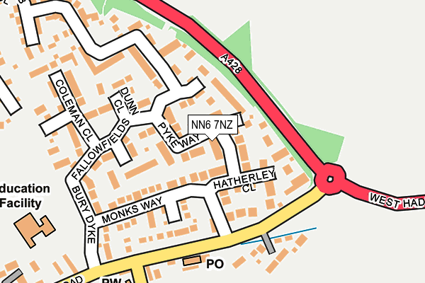 NN6 7NZ map - OS OpenMap – Local (Ordnance Survey)