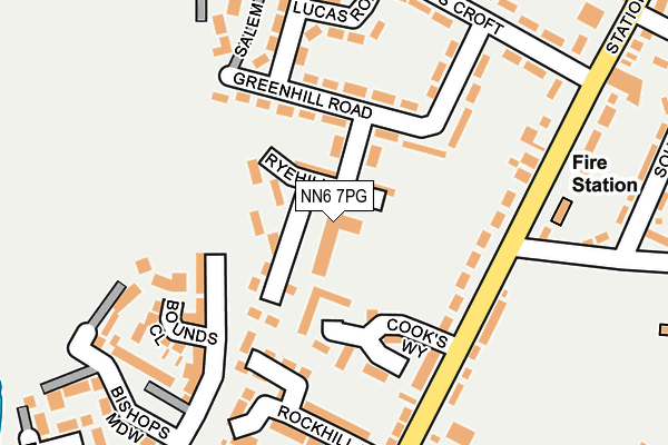 NN6 7PG map - OS OpenMap – Local (Ordnance Survey)