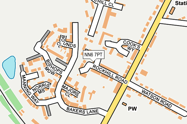 NN6 7PT map - OS OpenMap – Local (Ordnance Survey)