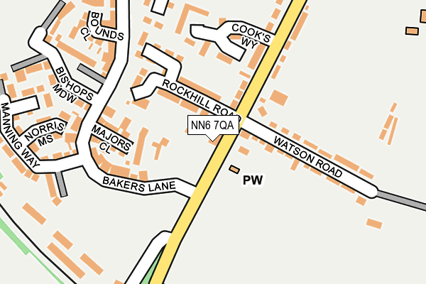 NN6 7QA map - OS OpenMap – Local (Ordnance Survey)