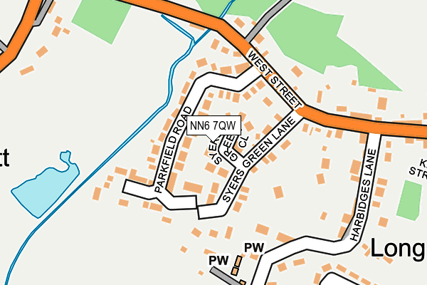 NN6 7QW map - OS OpenMap – Local (Ordnance Survey)