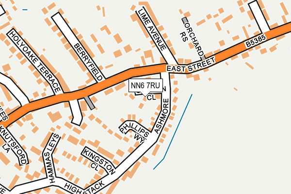 NN6 7RU map - OS OpenMap – Local (Ordnance Survey)