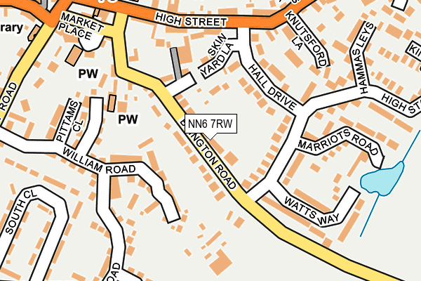 NN6 7RW map - OS OpenMap – Local (Ordnance Survey)