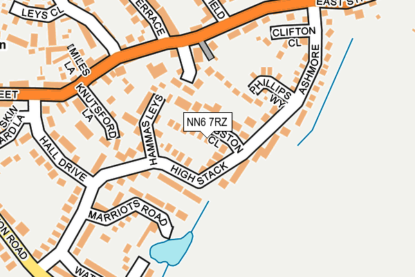 NN6 7RZ map - OS OpenMap – Local (Ordnance Survey)