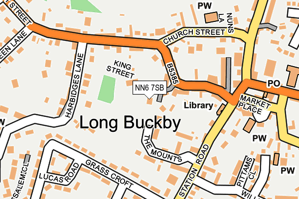 NN6 7SB map - OS OpenMap – Local (Ordnance Survey)