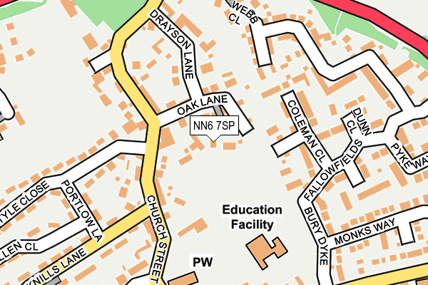 NN6 7SP map - OS OpenMap – Local (Ordnance Survey)