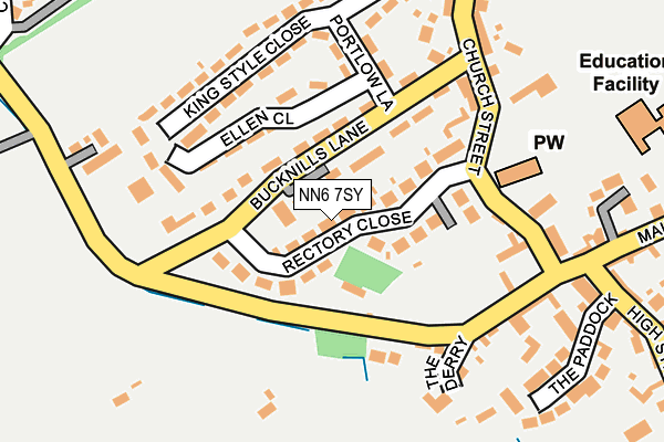 NN6 7SY map - OS OpenMap – Local (Ordnance Survey)