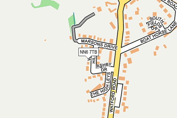 NN6 7TB map - OS OpenMap – Local (Ordnance Survey)