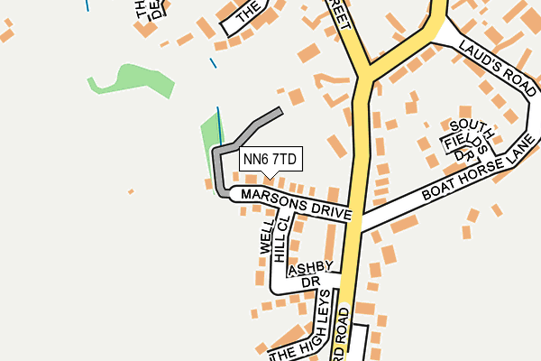 NN6 7TD map - OS OpenMap – Local (Ordnance Survey)