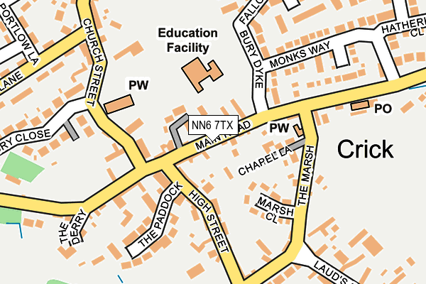NN6 7TX map - OS OpenMap – Local (Ordnance Survey)