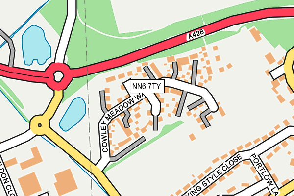 NN6 7TY map - OS OpenMap – Local (Ordnance Survey)
