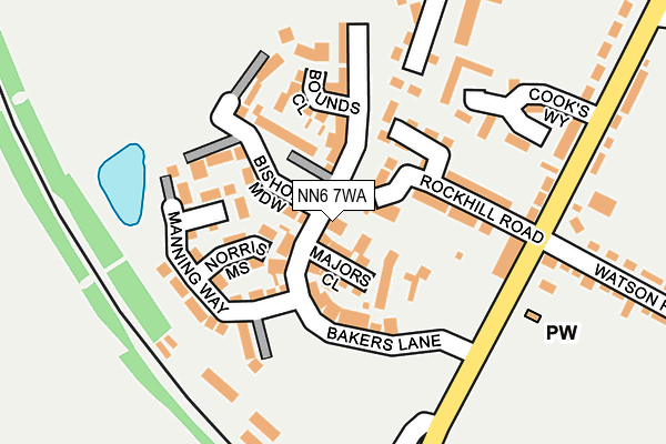 NN6 7WA map - OS OpenMap – Local (Ordnance Survey)