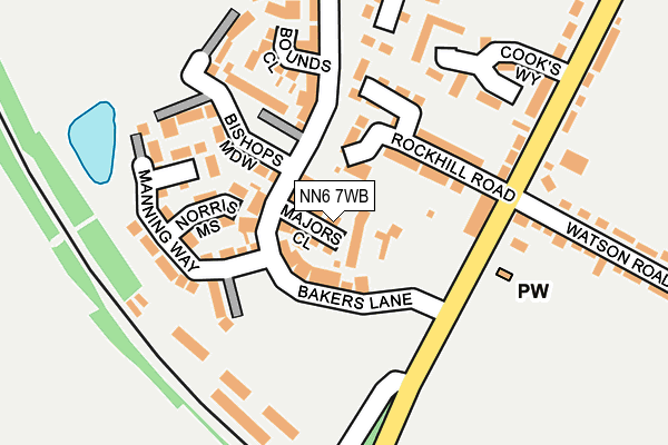NN6 7WB map - OS OpenMap – Local (Ordnance Survey)
