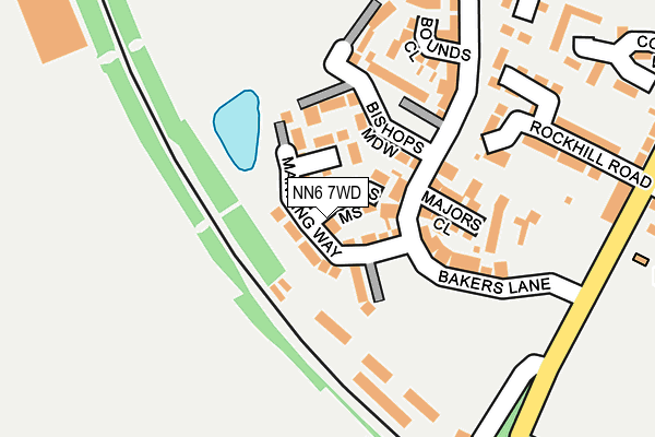 NN6 7WD map - OS OpenMap – Local (Ordnance Survey)