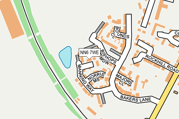 NN6 7WE map - OS OpenMap – Local (Ordnance Survey)