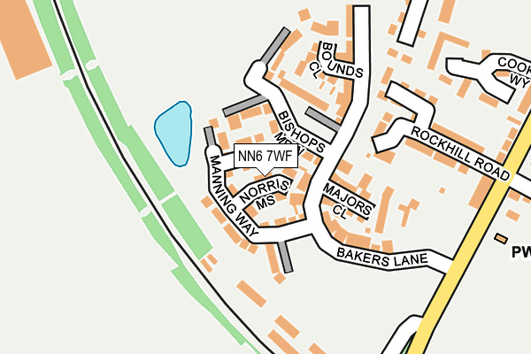 NN6 7WF map - OS OpenMap – Local (Ordnance Survey)