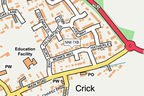 NN6 7XB map - OS OpenMap – Local (Ordnance Survey)