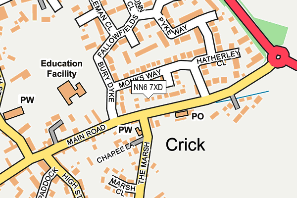 NN6 7XD map - OS OpenMap – Local (Ordnance Survey)
