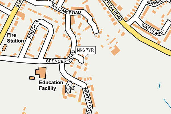 NN6 7YR map - OS OpenMap – Local (Ordnance Survey)