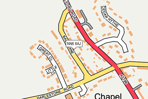 NN6 8AJ map - OS OpenMap – Local (Ordnance Survey)
