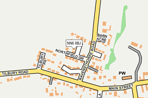 NN6 8BJ map - OS OpenMap – Local (Ordnance Survey)