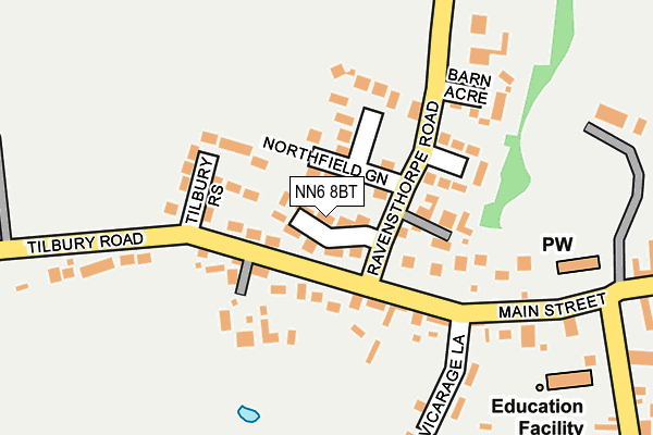 NN6 8BT map - OS OpenMap – Local (Ordnance Survey)