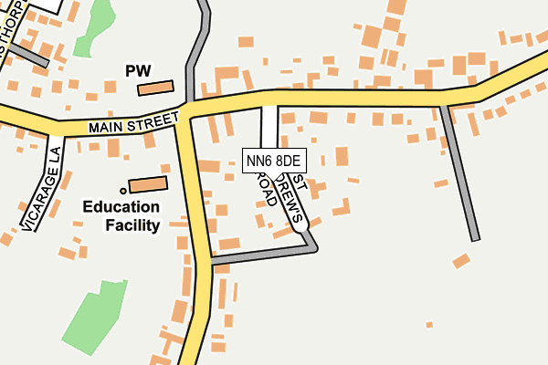 NN6 8DE map - OS OpenMap – Local (Ordnance Survey)