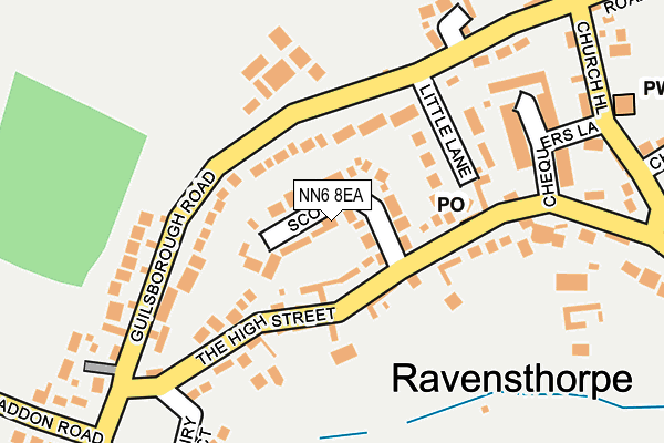 NN6 8EA map - OS OpenMap – Local (Ordnance Survey)