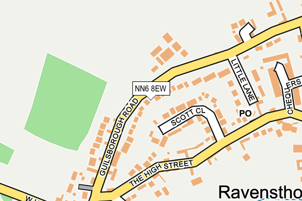 NN6 8EW map - OS OpenMap – Local (Ordnance Survey)