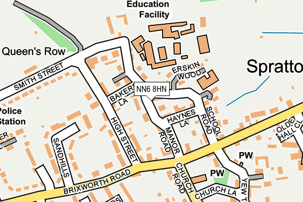NN6 8HN map - OS OpenMap – Local (Ordnance Survey)
