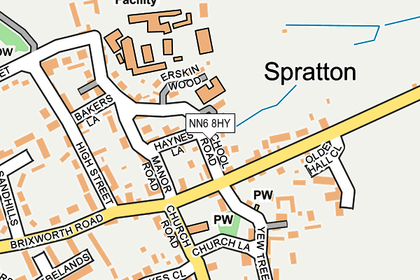 NN6 8HY map - OS OpenMap – Local (Ordnance Survey)