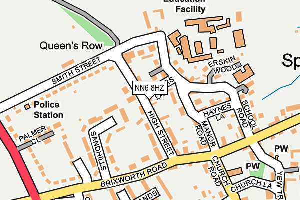 NN6 8HZ map - OS OpenMap – Local (Ordnance Survey)
