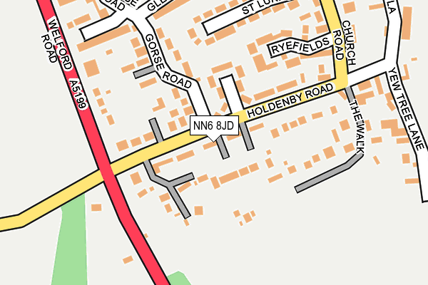NN6 8JD map - OS OpenMap – Local (Ordnance Survey)