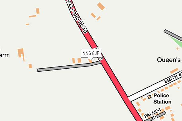 NN6 8JF map - OS OpenMap – Local (Ordnance Survey)