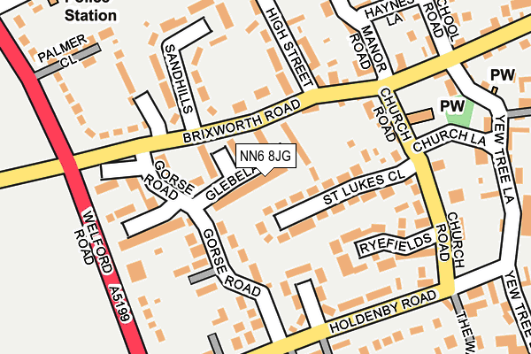 NN6 8JG map - OS OpenMap – Local (Ordnance Survey)