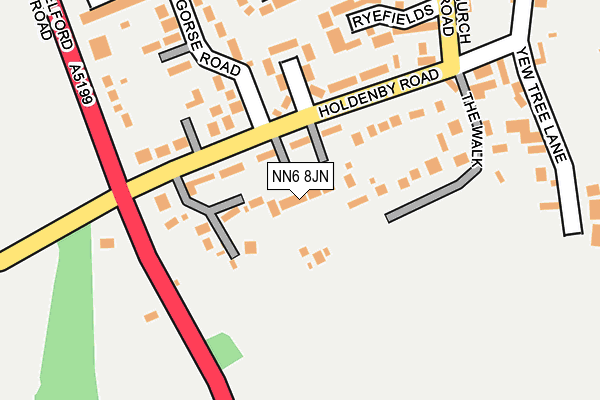 NN6 8JN map - OS OpenMap – Local (Ordnance Survey)
