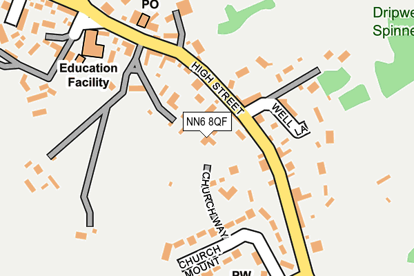 NN6 8QF map - OS OpenMap – Local (Ordnance Survey)