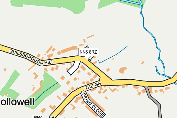 NN6 8RZ map - OS OpenMap – Local (Ordnance Survey)